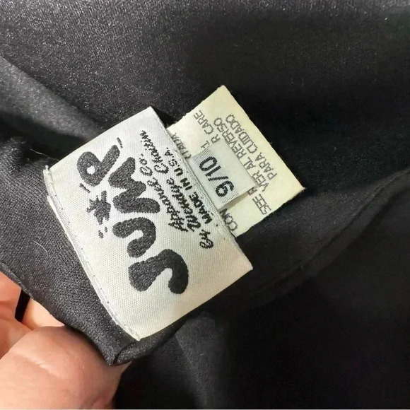Vintage JUMP drapey black dress 9/10 - Picture 6 of 6